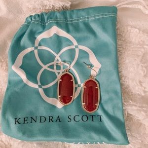 Deep Red Kendra Scott Earrings